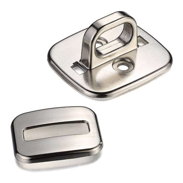 Tuff-Luv 2x1cm Desk Zinc Alloy Security Base Plate Silver MLOCK4
