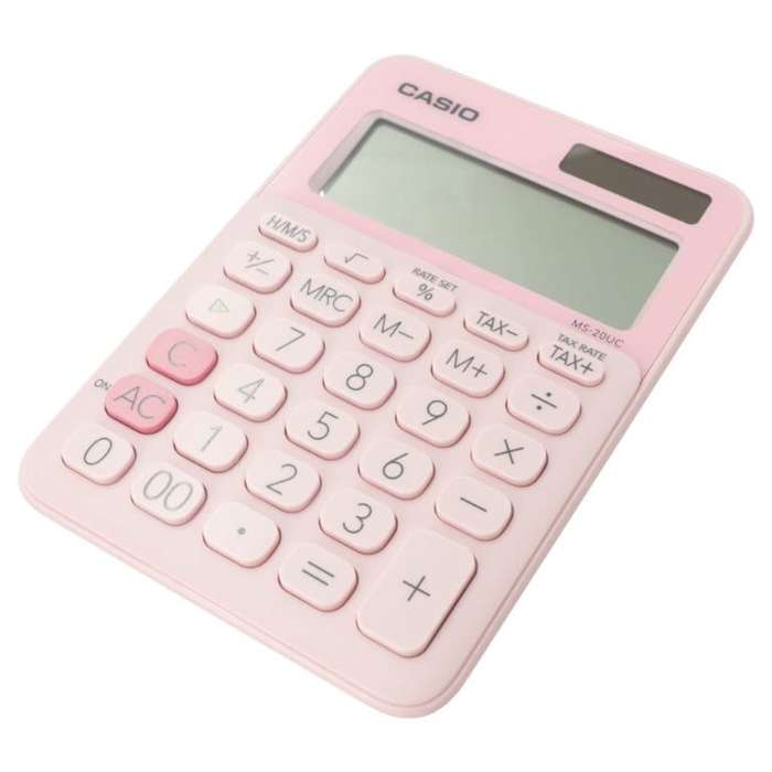 Casio MS-20UC Digit Desktop Calculator Pink MS-20UC-PK-S-UC
