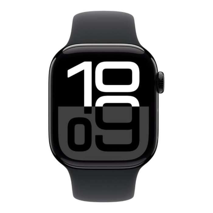 Apple Watch Series 10 GPS LTE 46mm Jet Black Aluminium Case with Black Sport Band MWY33QA/A