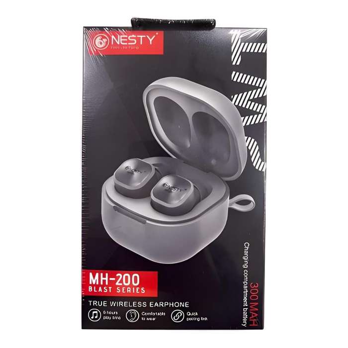 Nesty Blast Series MH 200 True Bluetooth Wireless Earphones Grey NTMH200GRY