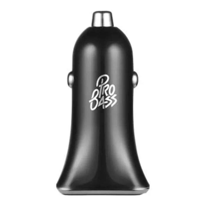Pro Bass On the Go 48W Dual USB Type-C Car Charger PB-PDQ014-BK