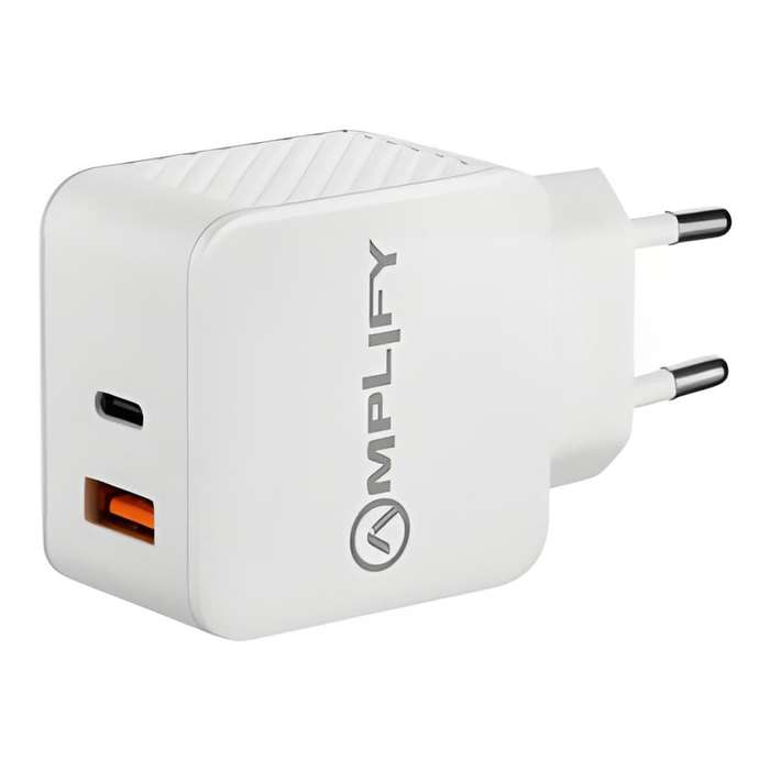 Amplify 45W Type-C Dual Wall Charger White PEP-8042-WT