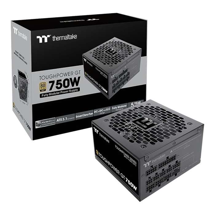 Thermaltake Toughpower GT 750W 80 Plus Gold ATX Power Supply PS-TPT-0750FNFAGE-3