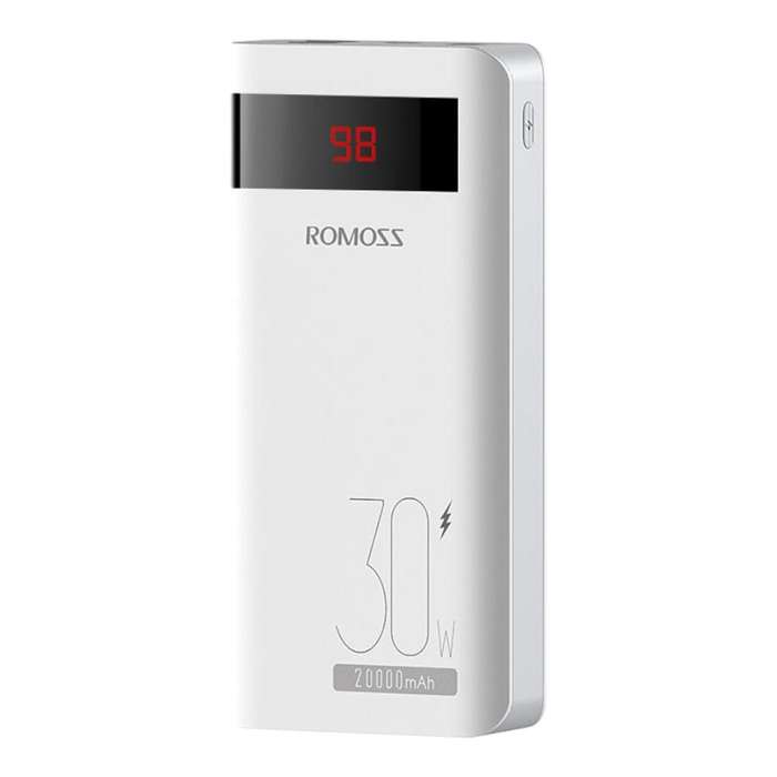 Romoss Sense 6PS Pro 20000mAh 30W Fast Charge Powerbank White PSN20-191-1133H