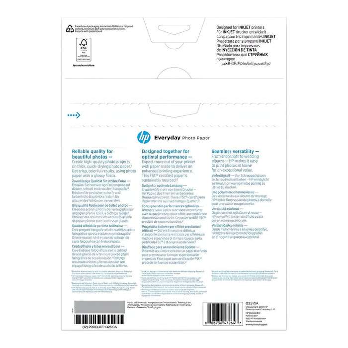 HP Everyday Glossy Photo Paper - 100 Sheets A4 200gsm Q2510A