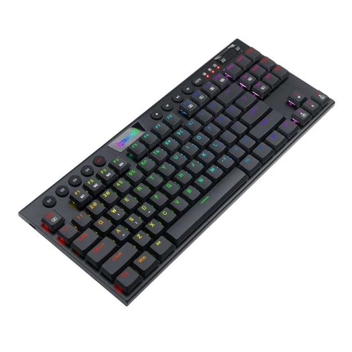 Redragon K621 Horus 84-Key RGB Red Switch Low Profile Wireless Gaming Mechanical Keyboard - Black RD