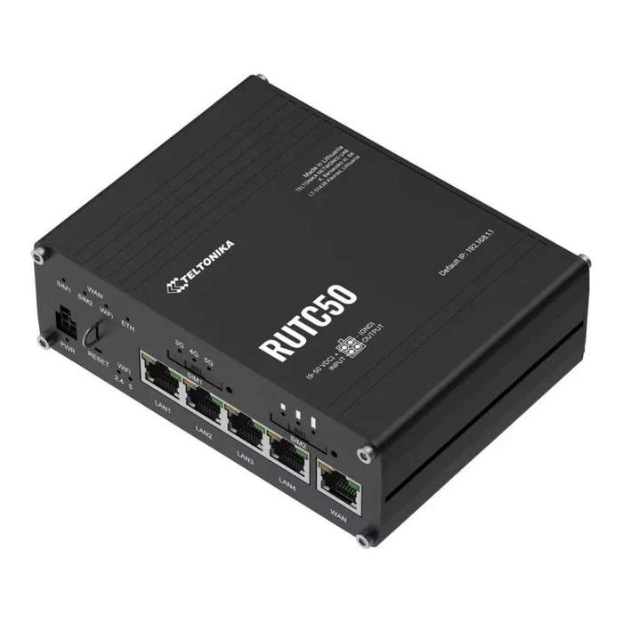Teltonika RUTC50 5G Wireless Router - Dual-band 2.4 GHz and 5GHz Gigabit Ethernet