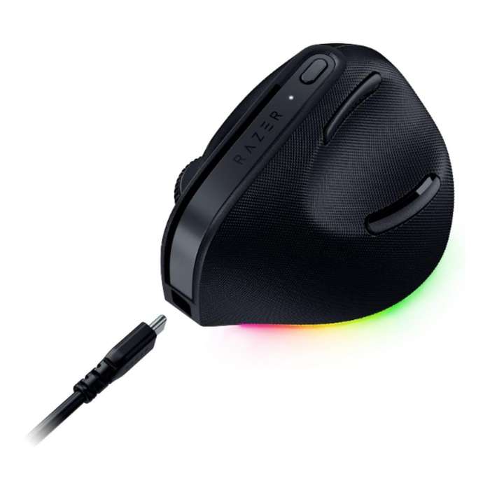Razer Pro Click V2 Vertical mouse Universal Right-hand RF Wireless + Bluetooth + USB Type-C Optic...