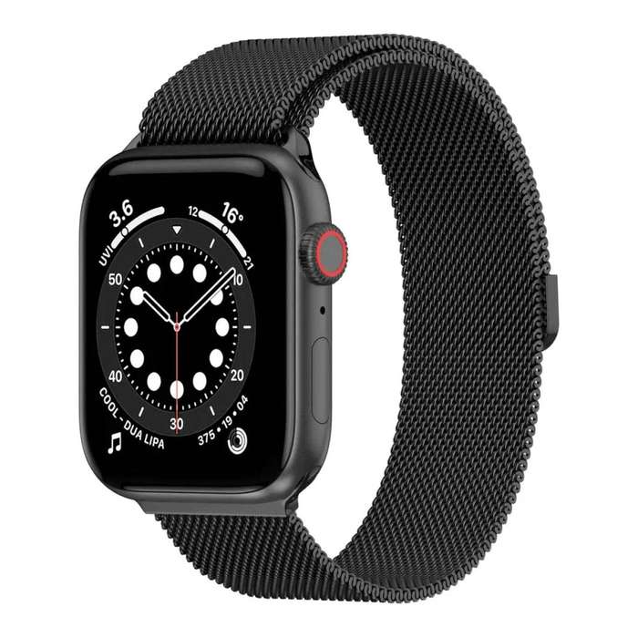 SwitchEasy Mesh 45mm Stainless Steel Loop for Apple Watch - Black SAW245032BK22