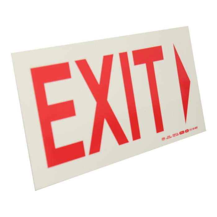 Parrot Photoluminescent 190mm Safety Sign E4 Exit and Arrow Right SNP19E4