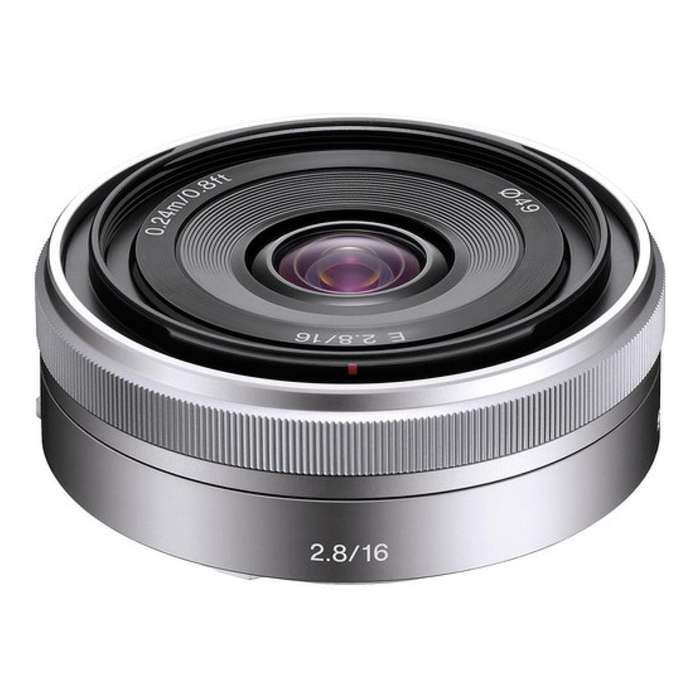 Sony E 16mm f/2.8 Camera Lens Silver SOE16F28