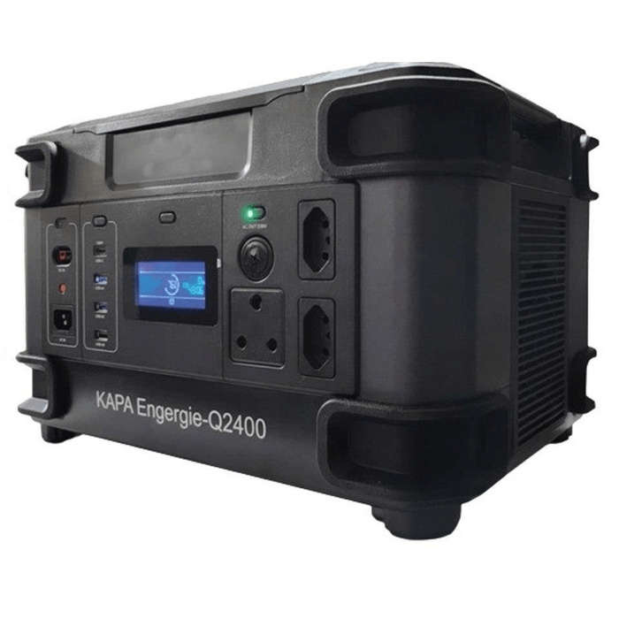 Mecer Kappa Q2400 2400W 1743Wh Portable Power Station with 2x 450W Panels SOL-KAPPA-2 X 450W