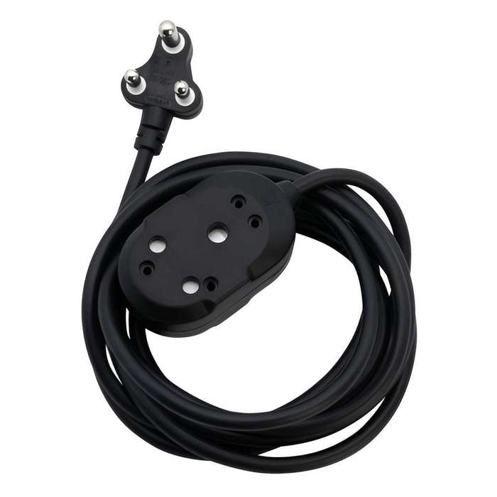 Switched Basics 5m Heavy Duty BTB Extension Cable 2 x 16A Socket - Black SWD-70006-5-BK