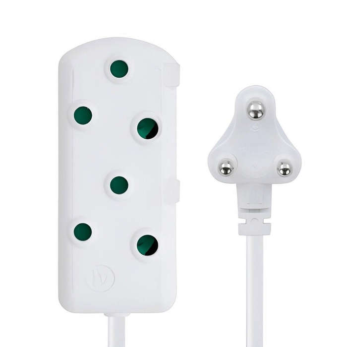Switched Basics 10m Heavy Duty SBS Extension Cable 2 x 16A Socket - White SWD-70008-10-WT
