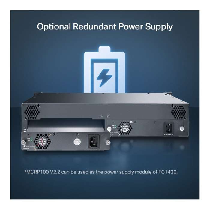 TP-Link Omada TL-FC1420 14-Slot Rackmount Media Converter Chassis