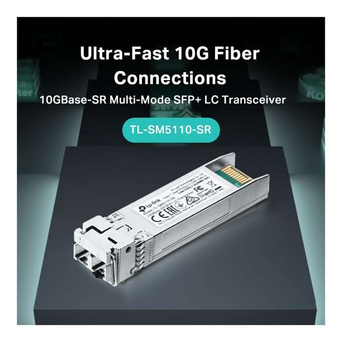 TP-Link Omada TL-SM5110-SR 10Gbps Base-SR SFP+ LC Multi-Mode Transceiver Module
