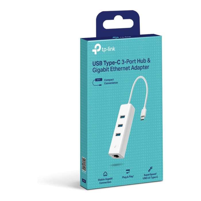 TP-Link UE300C USB Type-C 3-Port Hub & Gigabit Ethernet Adapter