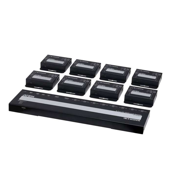 Aten VS1828KIT 8-port 4K HDMI Cat 6 Splitter with Receivers