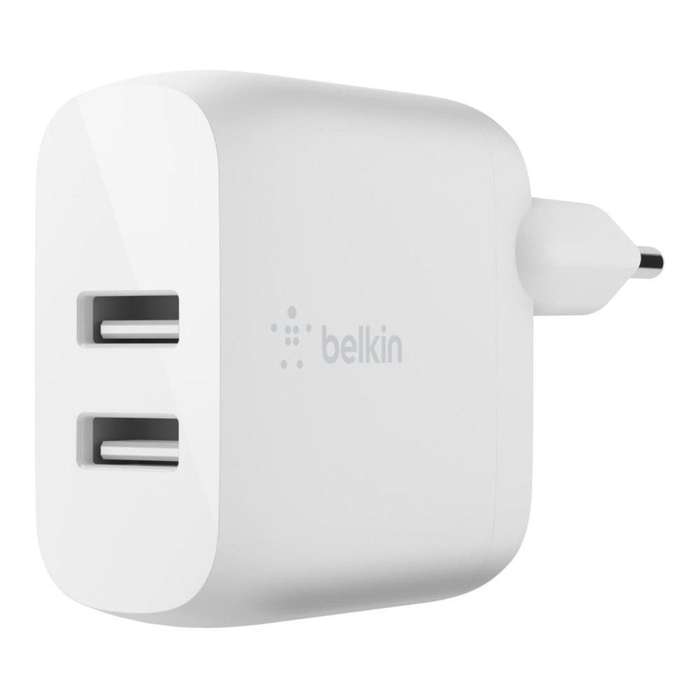 Belkin 24W Dual Type-A Wall Charger White WCB002VFWH