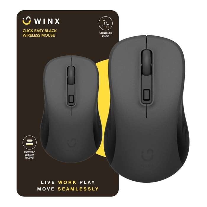 WINX CLICK Easy 1600DPI 2.4GHz Wireless Mouse Black WX-KB108