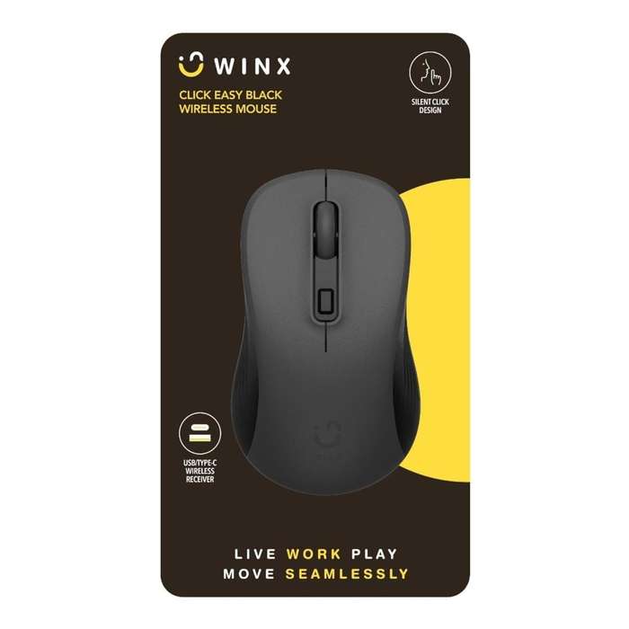 WINX CLICK Easy 1600DPI 2.4GHz Wireless Mouse Black WX-KB108