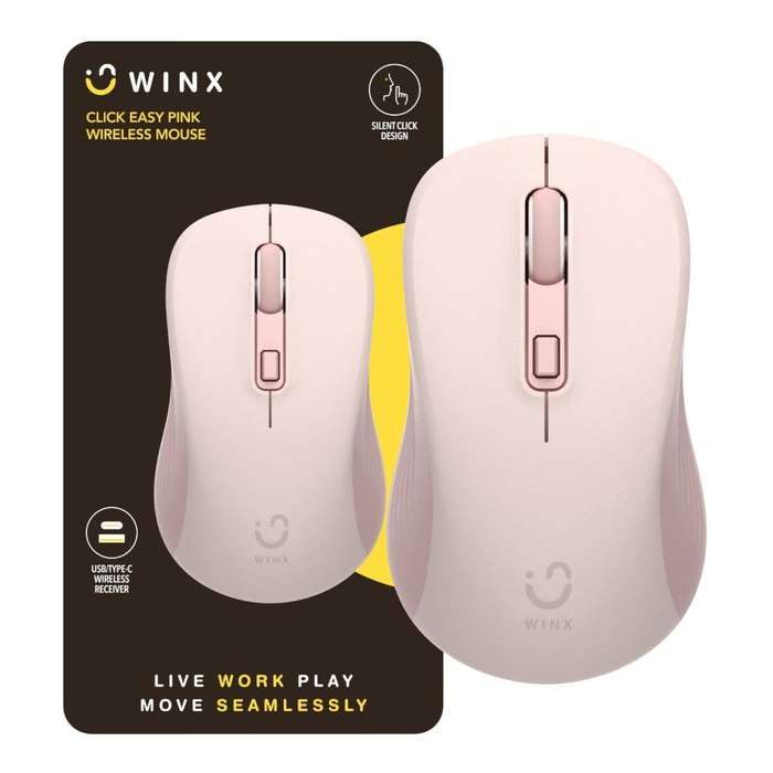 WINX CLICK Easy 1600DPI 2.4GHz Wireless Mouse Pink WX-KB110