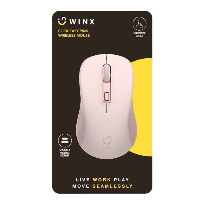 WINX CLICK Easy 1600DPI 2.4GHz Wireless Mouse Pink WX-KB110
