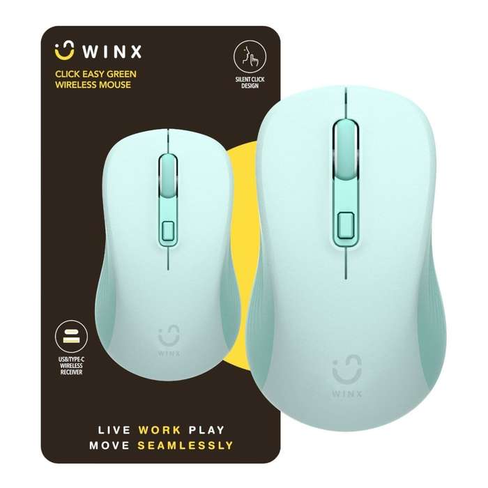 WINX CLICK Easy 1600DPI 2.4GHz Wireless Mouse Green WX-KB112