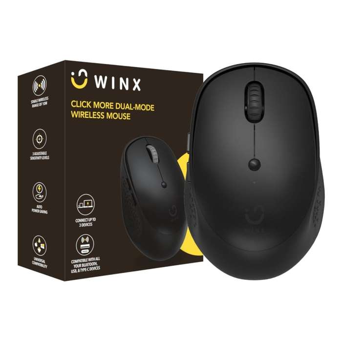 WINX CLICK More Dual-Mode Wireless Mouse Black WX-KB113