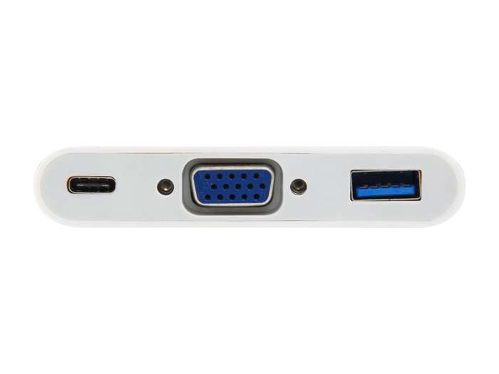 Equip USB Type C to VGA Female/USB A Female/PD Adapter 133462