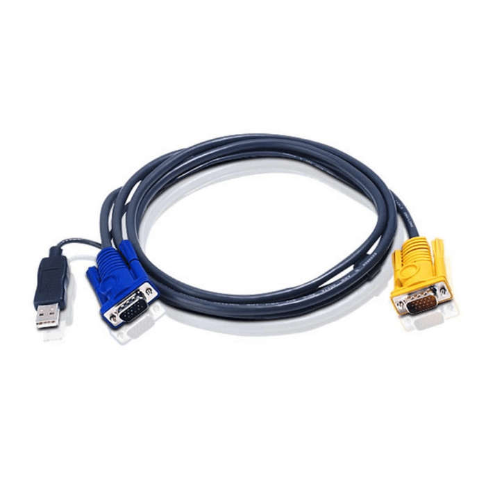 ATEN 2L-5202UP USB KVM Cable with 3-in-1 SPHD and built-in PS/2 to USB converter 1.8m