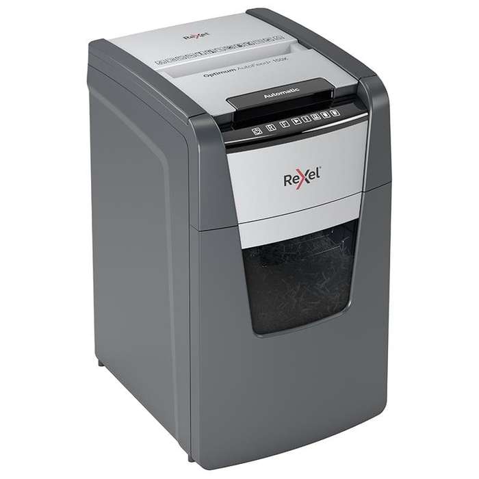 Rexel Optimum AutoFeed+ 150X Automatic Cross Cut P4 Paper Shredder 301416