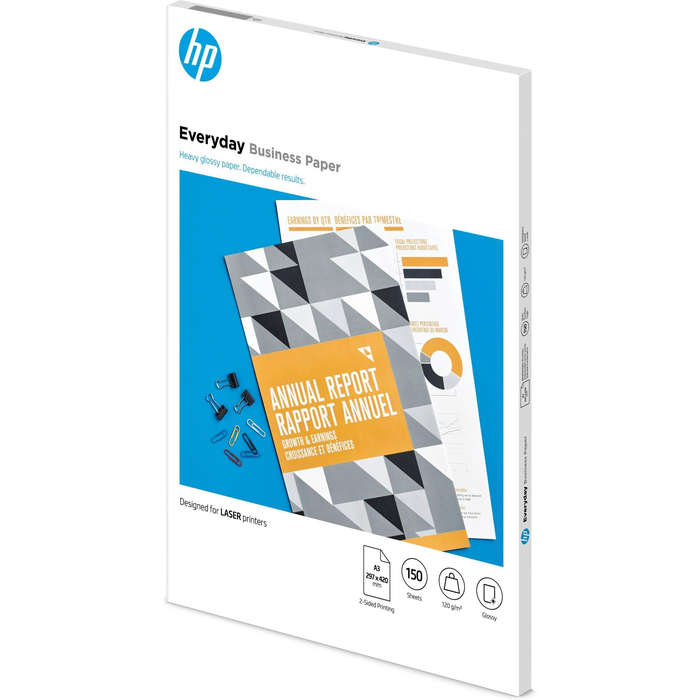HP Everyday Laser Glossy FSC Paper 120gsm 150 Sht/A3/297 x 420mm Printing Paper A3 (297x420mm) Gl...