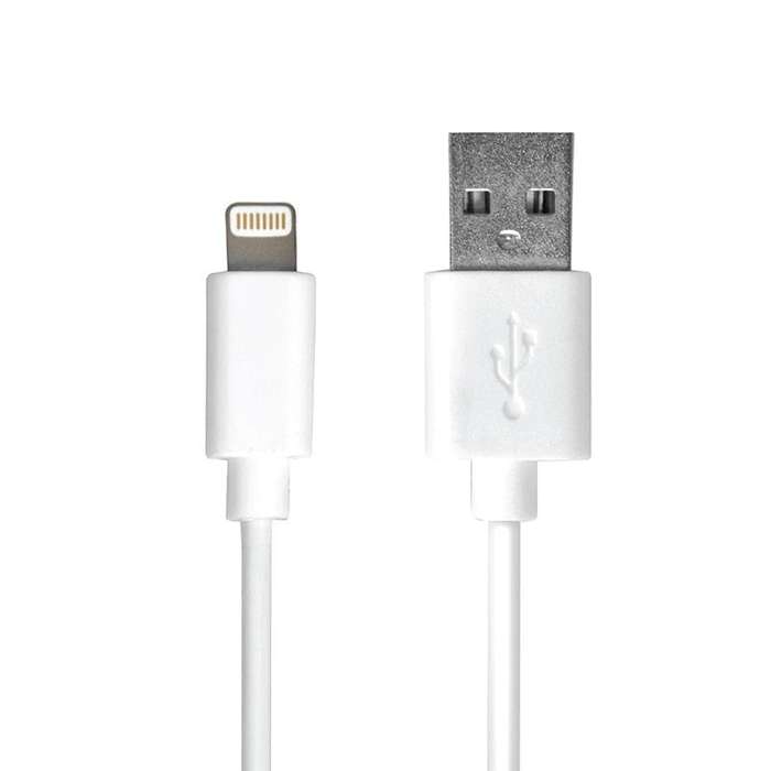 Port Designs 900082 2-port USB Car Charger with Lightning Cable White