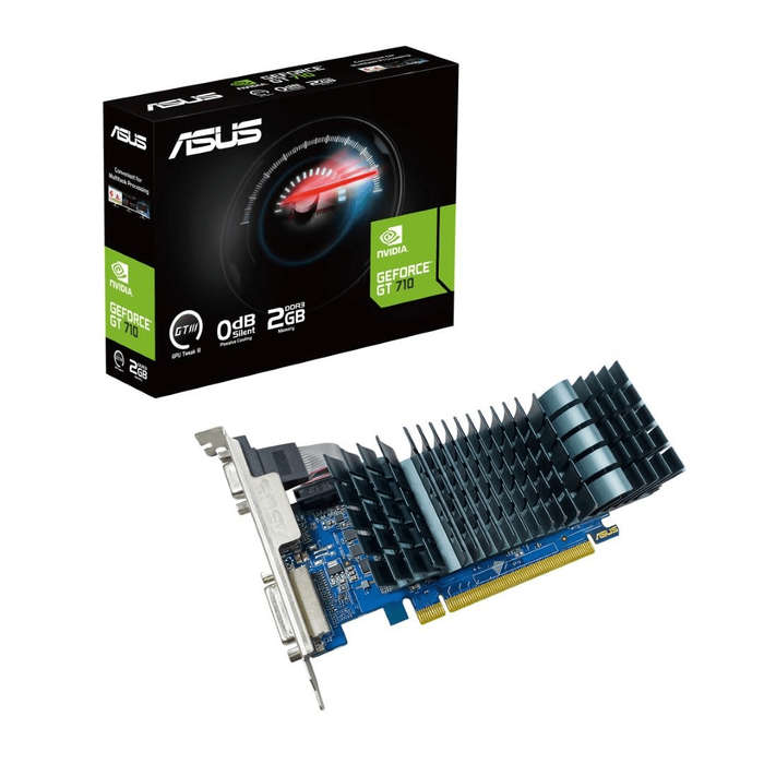 ASUS EVO Silent Nvidia GeForce GT 710 2GB DDR3 Graphics Card 90YV0I70-M0NA00