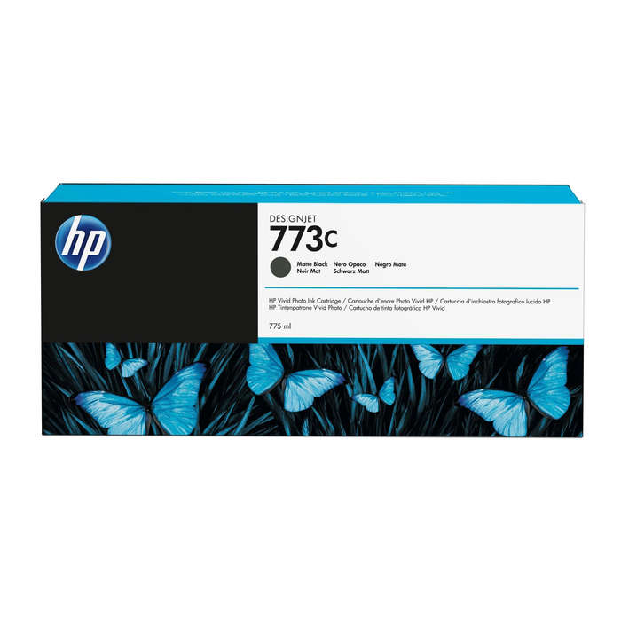 HP 773C 775-ml DesignJet Matte Black Printer Ink Cartridge Original C1Q37A Single-pack