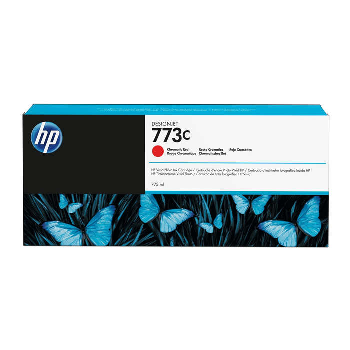HP 773C 775-ml Chromatic DesignJet Red Printer Ink Cartridge Original C1Q38A Single-pack