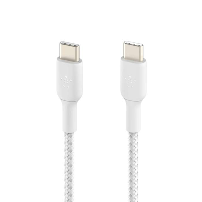 Belkin BoostCharge 1m Braided USB-C to USB-C Cable - White CAB004BT1MWH