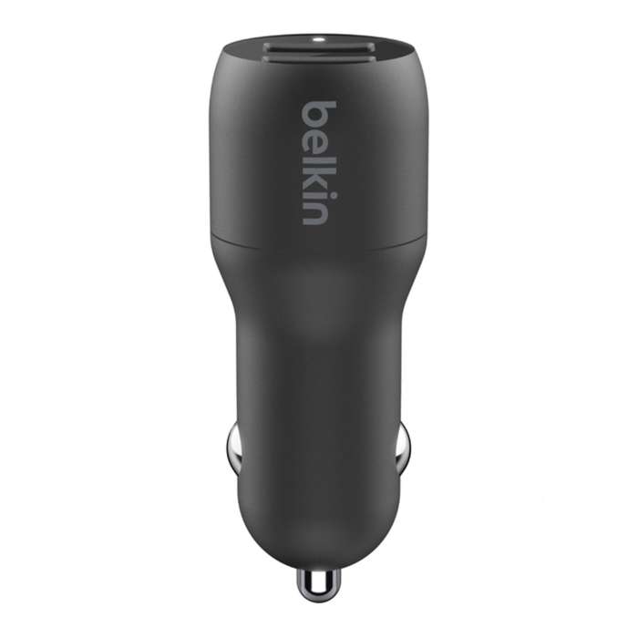 Belkin 24W Dual USB-A Car Charger - Black CCB001BTBK