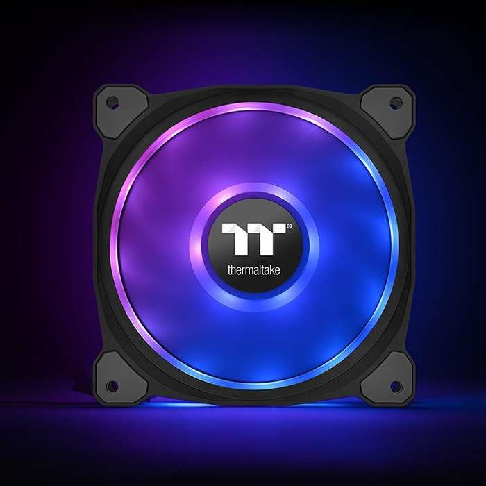 Thermaltake Riing Duo 12 RGB Premium Edition Computer Case Fan 120mm Black 1500rpm CL-F073-PL12SW-A