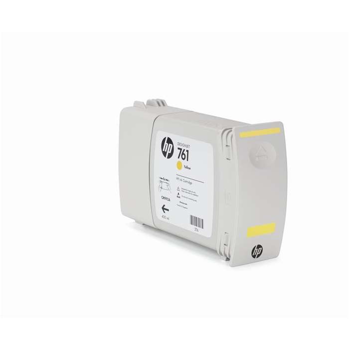 HP 761 400-ml DesignJet Yellow Printer Ink Cartridge Original CM992A Single-pack