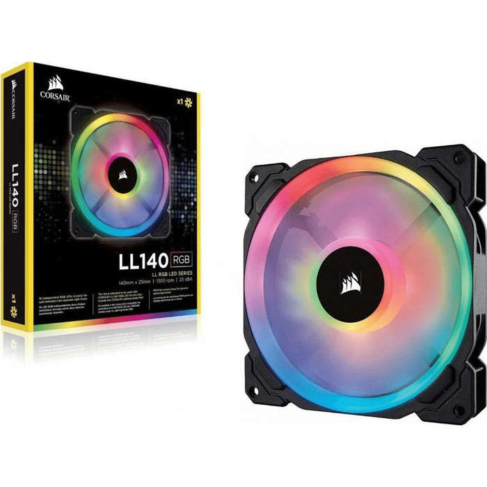 Corsair LL140 Dual Light Loop RGB LED PWM Cooling Fan Black Single-pack CO-9050073-WW