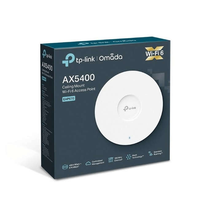 TP-Link Omada EAP670 AX5400 Dual-band Wi-Fi 6 Ceiling Mount Access Point