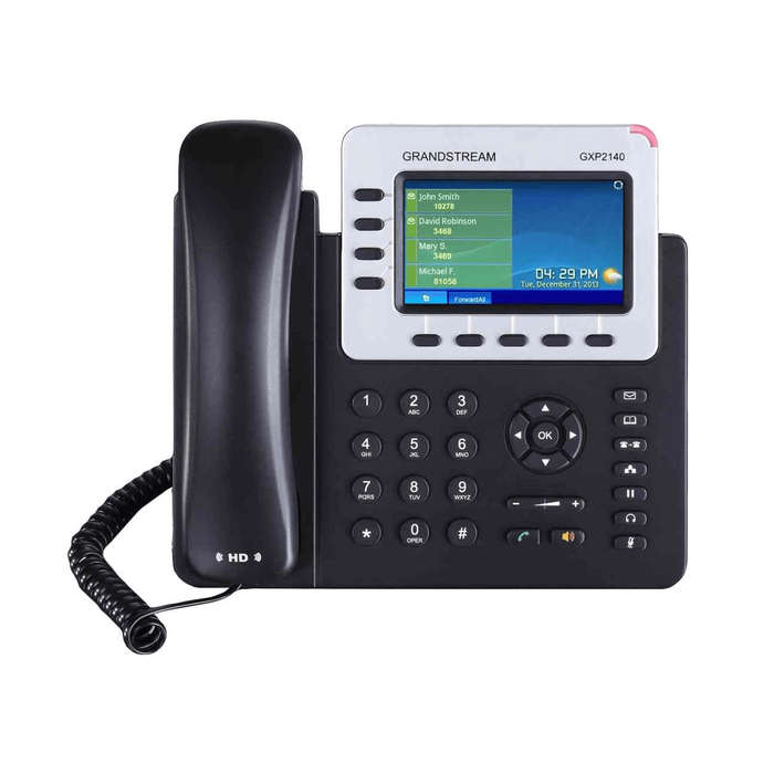 Grandstream 4-line LCD IP Phone Black GXP2140