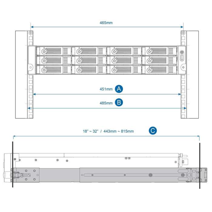 QNAP Rail Mount Kit RAIL-B02