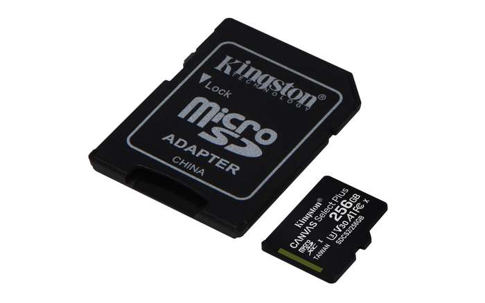 Kingston Canvas Select Plus Memory Card 256GB MicroSDXC Class 10 UHS-I