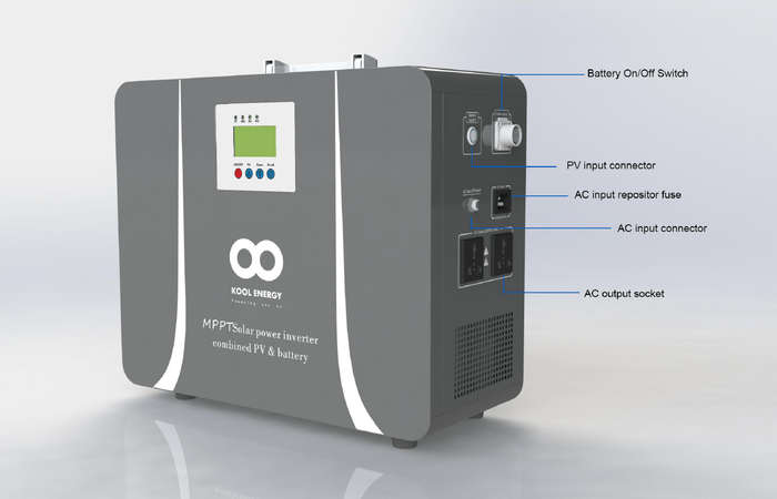 Kool Energy 1kW 25.6V 1x50Ah Lithium Battery Pure Sine Wave Inverter 820W Solar Charge Controller...