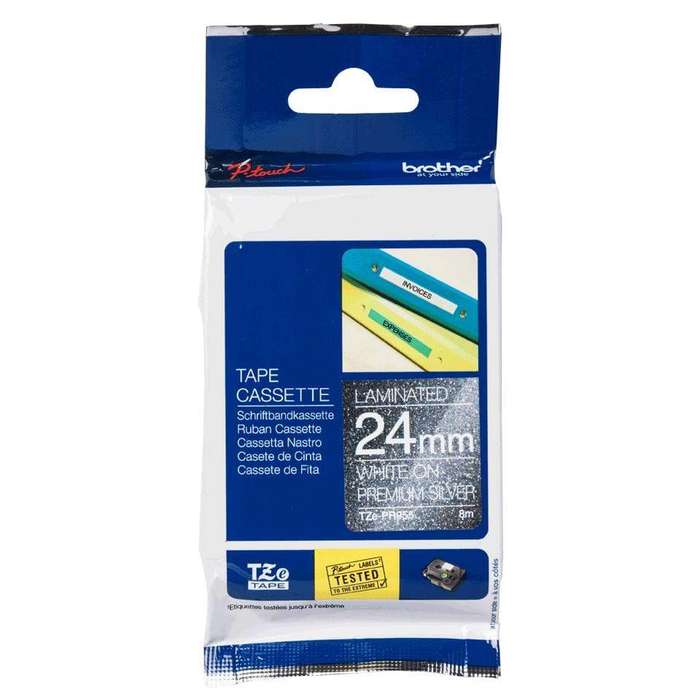 Brother TZe-PR955 label-making tape White on silver