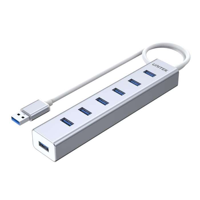 UNITEK Y-3090 Interface Hub USB 3.2 Gen 1 (3.1 Gen 1) Type-A 5000 Mbit/s Silver