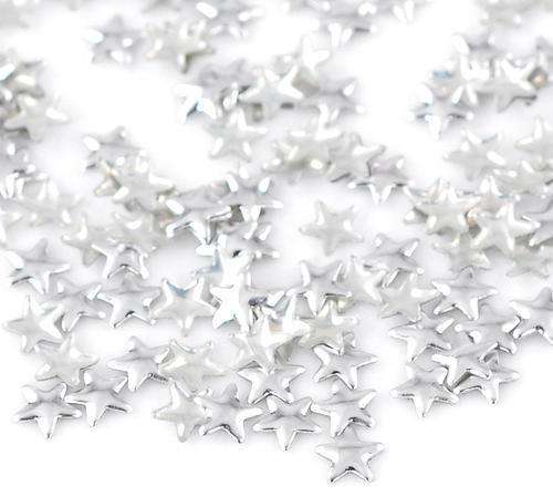 Silver Metal Studs Nail Art Decor Star 5mm - 5mm / Silver